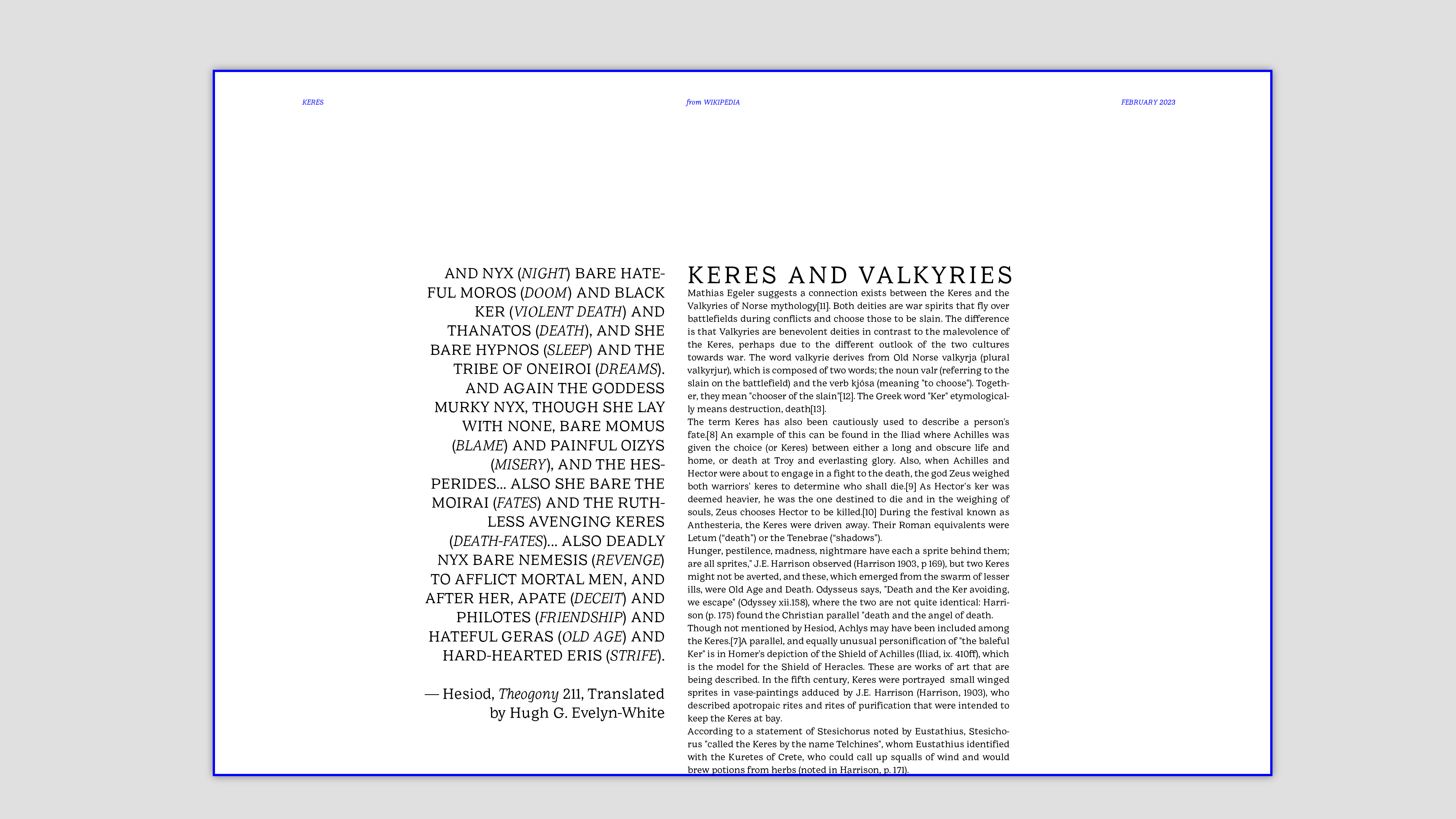example of a page set small point of Keres Regular